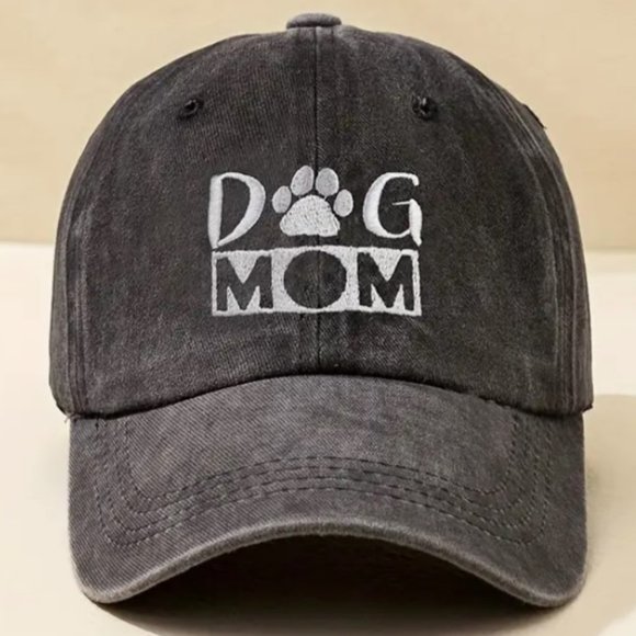 Accessories - "Dog Mom" cap - washed black - tell them who you are!